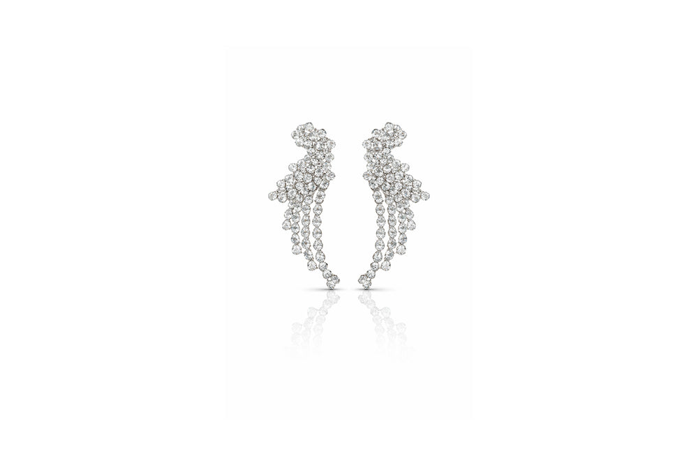 Crystal Waterfall Statement Earrings
