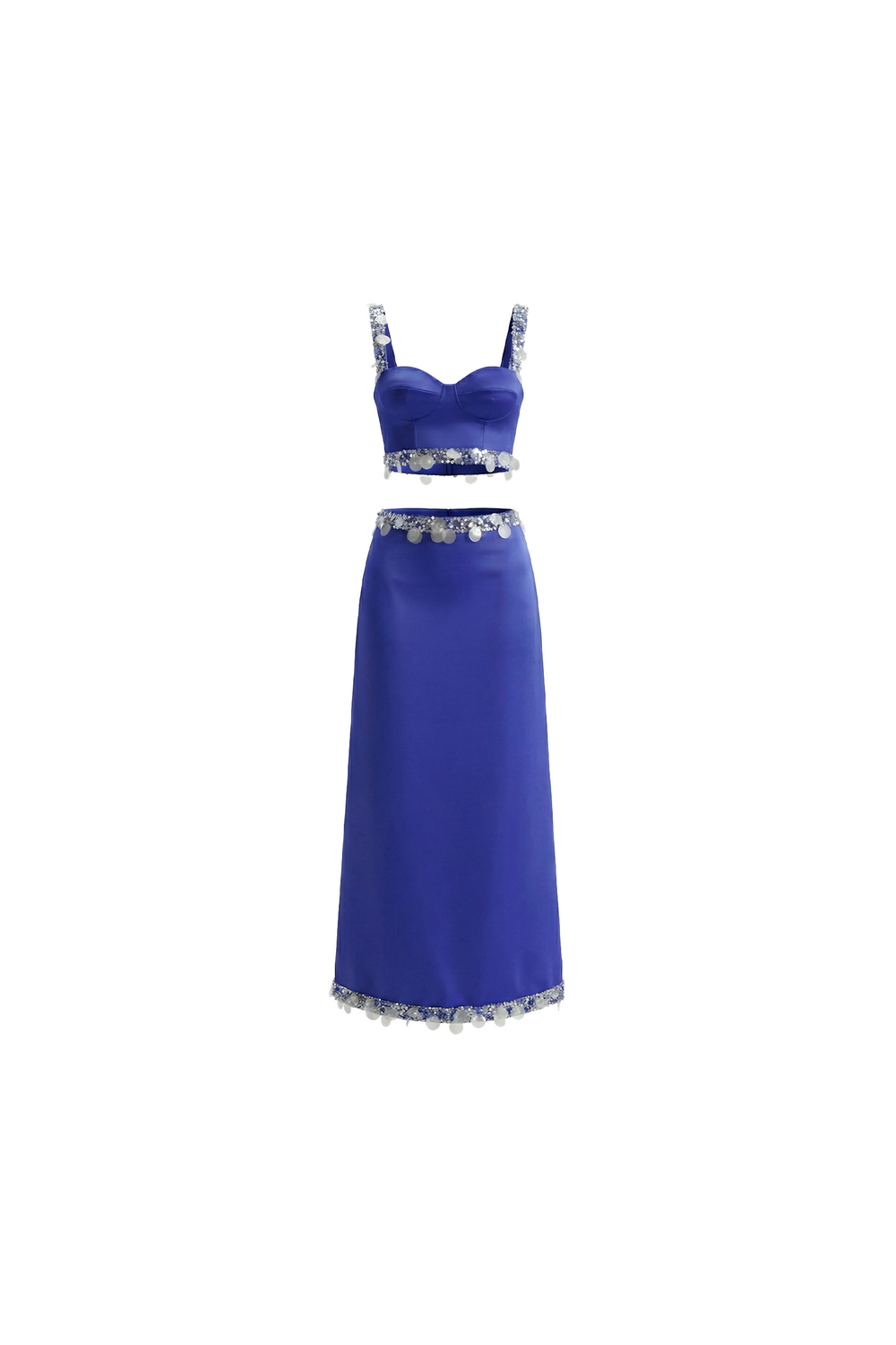 Blue Eyes Silk Razmir Top & Skirt