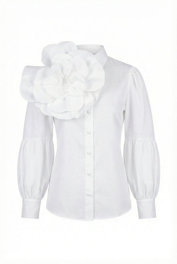 White Flower Shirt