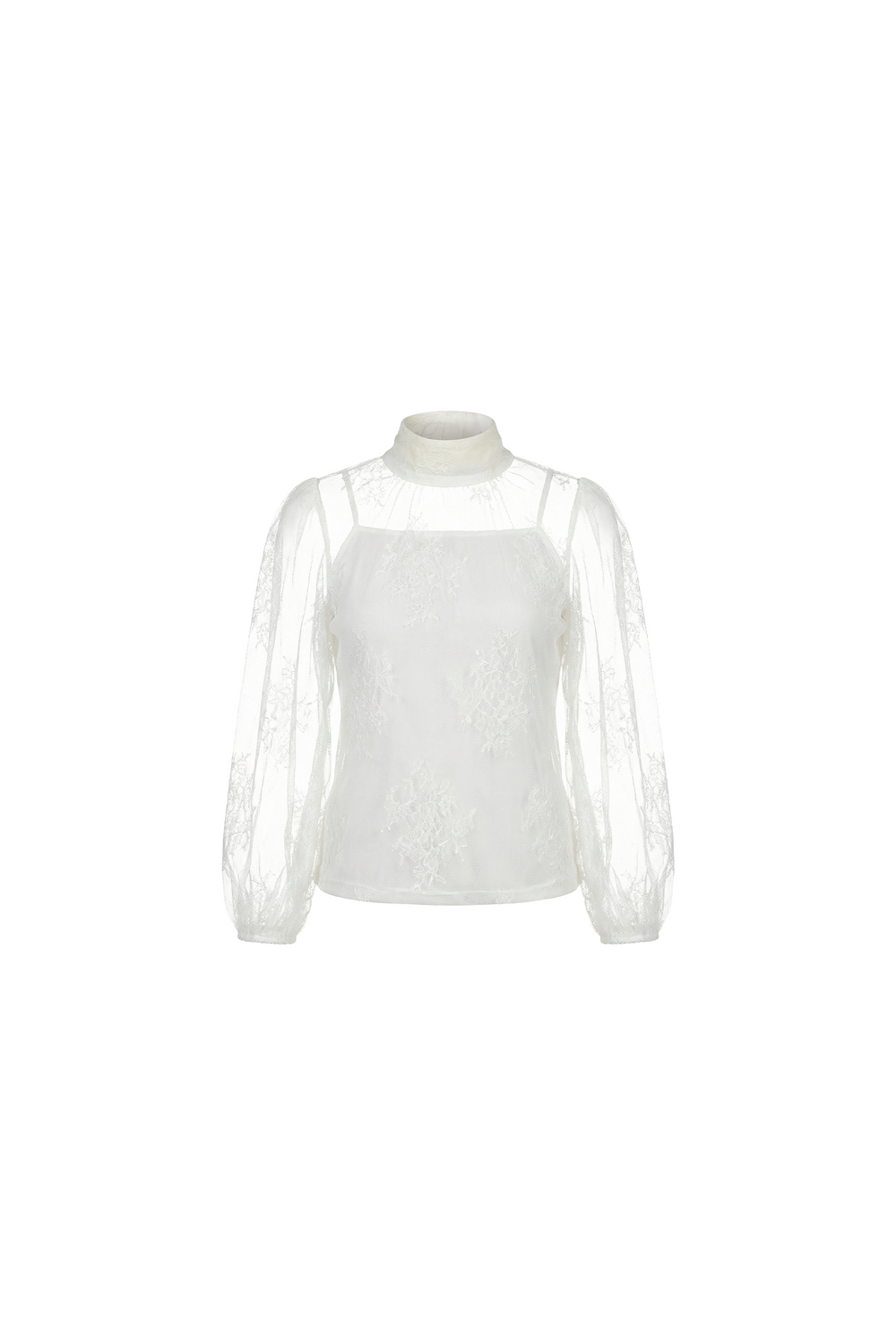 Lace puff top