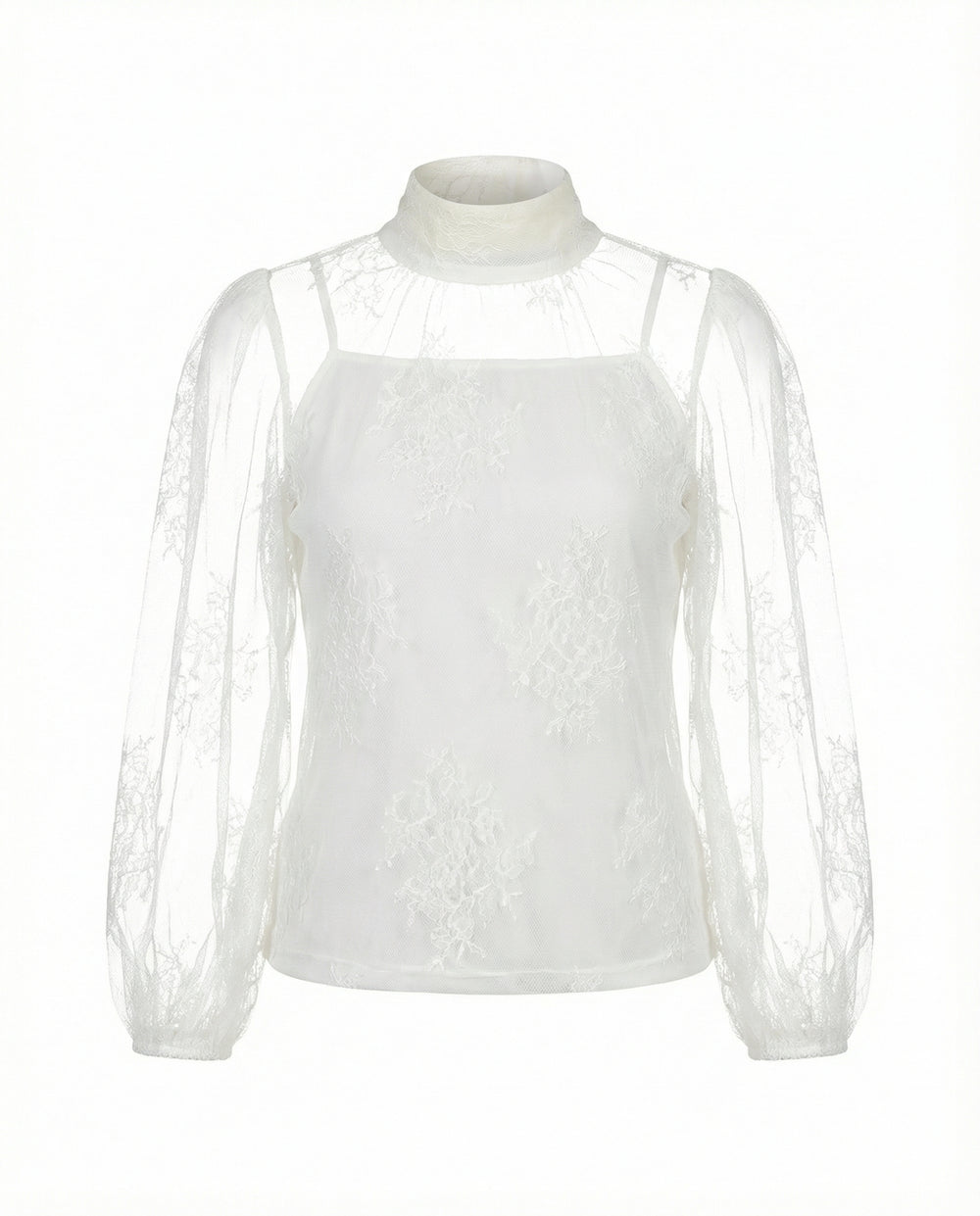 Lace puff top