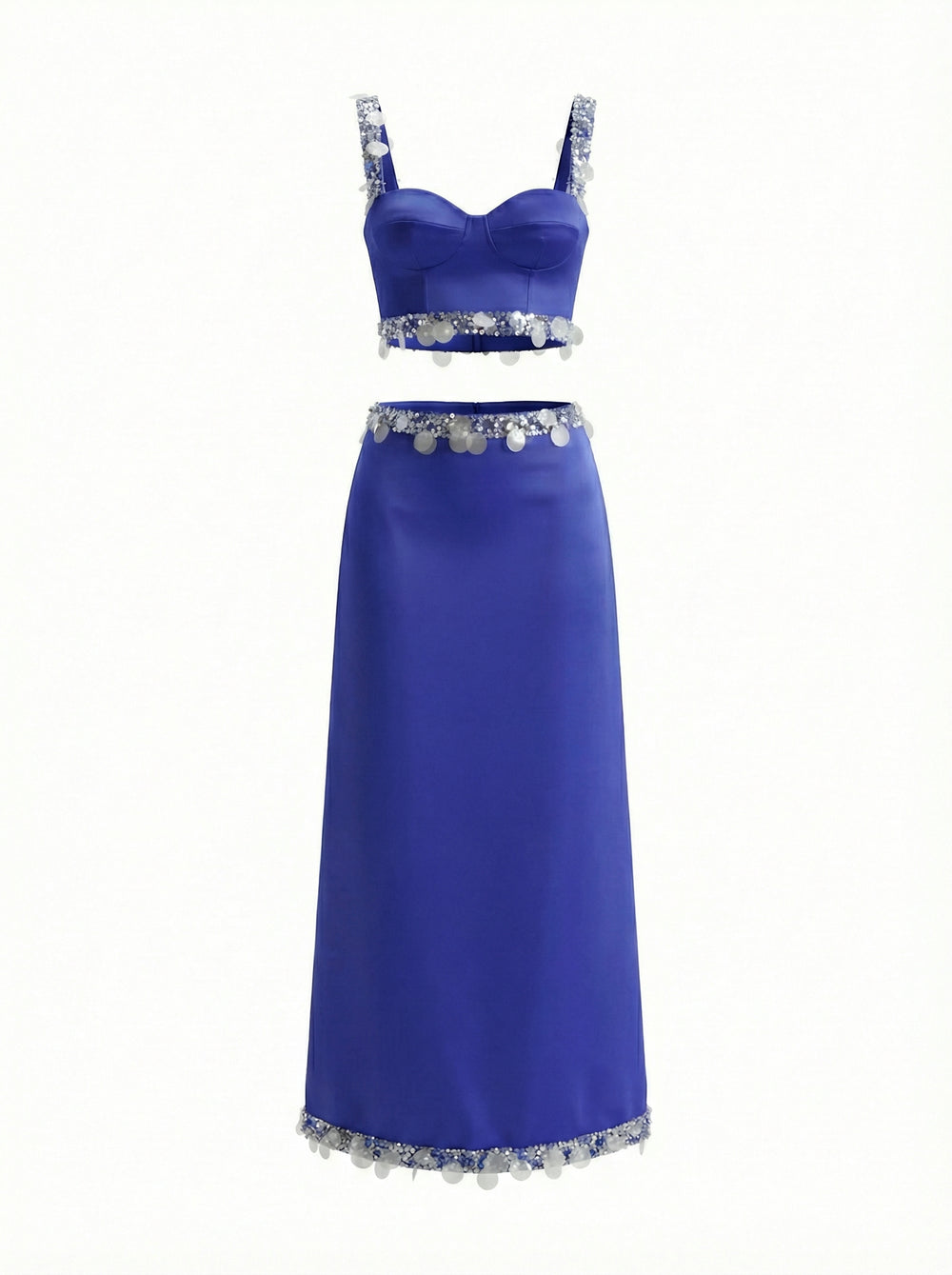 Blue Eyes Silk Razmir Top & Skirt