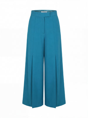 Teal Pleat Pants