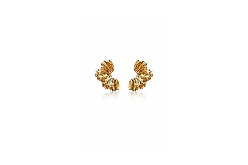 golden fold earrings