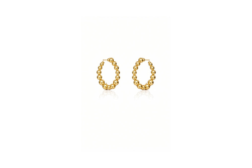 hoop beads earrings