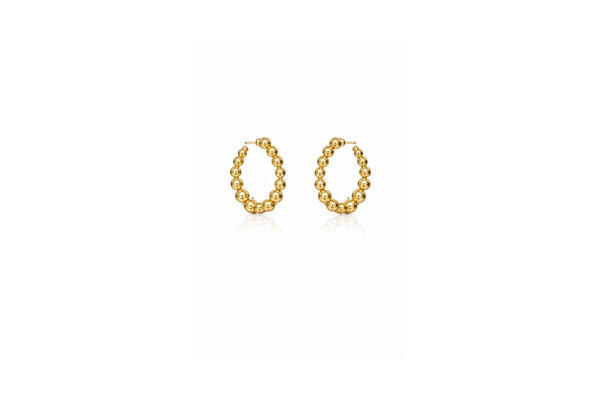 hoop beads earrings