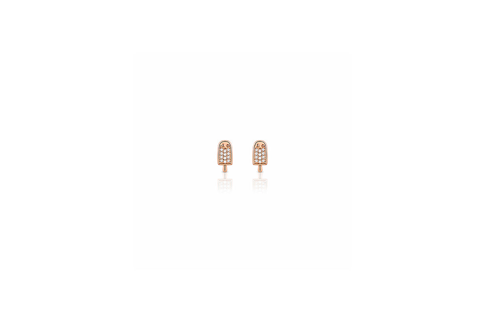 Pavé Arch Stud Earrings