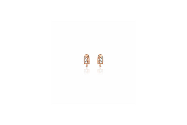 Pavé Arch Stud Earrings