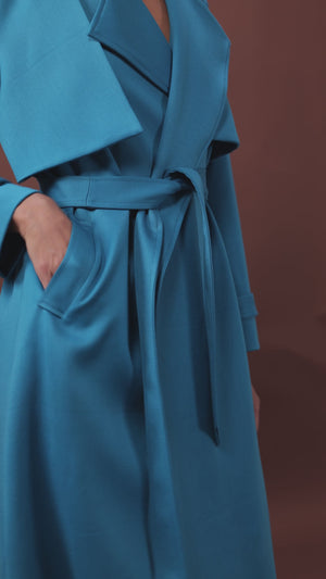 Joukh TEAL Trench Coat