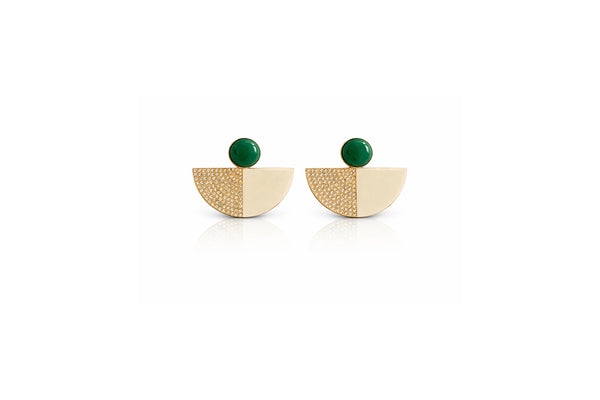 Emerald Arc Earrings