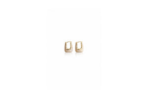 Hammered Gold U-Shape Hoops