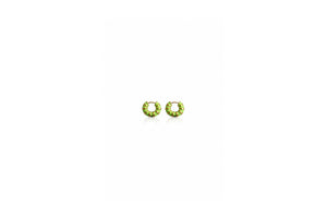 Green Enamel Stripe Hoops