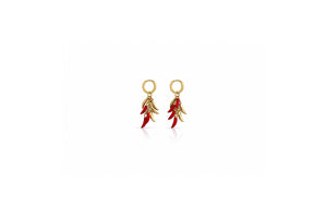 Red Chili Charm Hoops