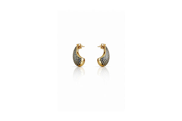 Sapphire Pavé Teardrop Earrings