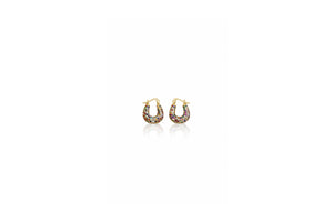 Multicolor Crystal Hoop Earrings