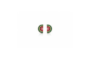 Watermelon Crystal Stud Earrings