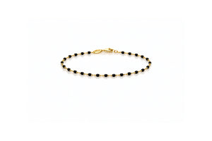 Onyx Gold Beaded Bracelet