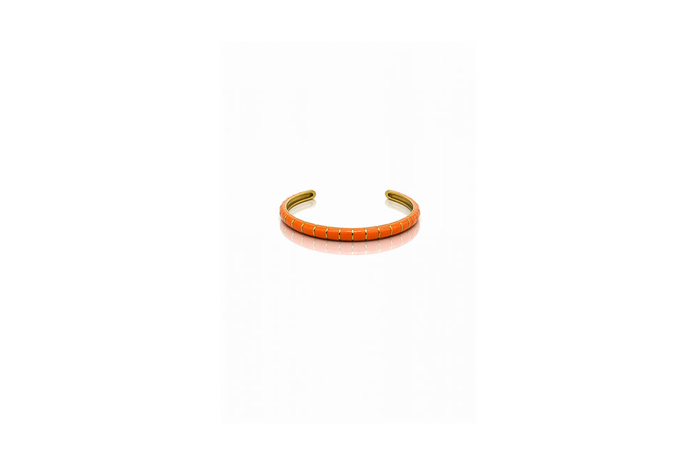 Soleil Enamel Cuff – Orange
