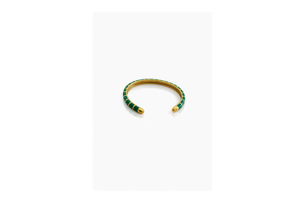 Soleil Enamel Cuff – Green