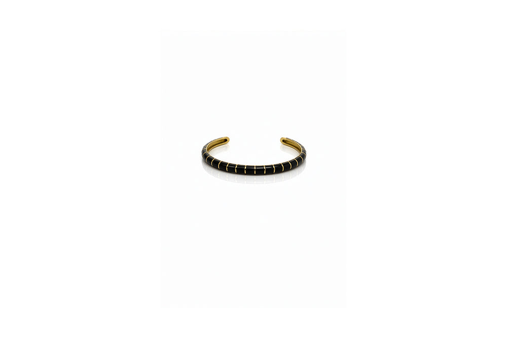 Soleil Enamel Cuff – Black
