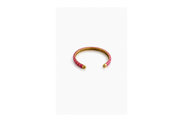 Soleil Enamel Cuff – Pink