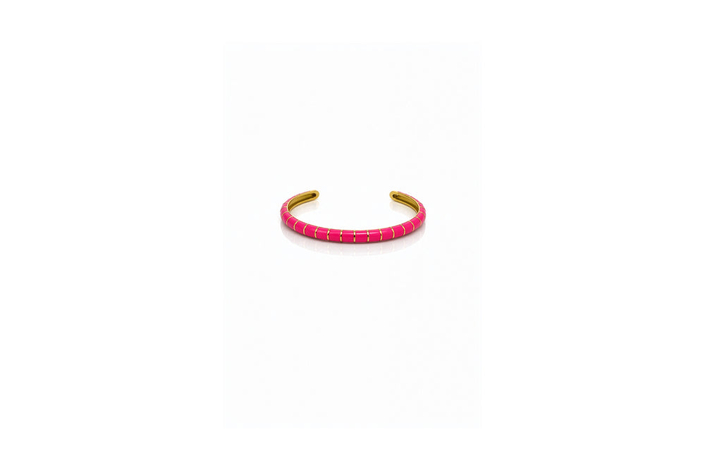 Soleil Enamel Cuff – Pink