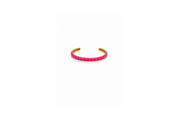 Soleil Enamel Cuff – Pink