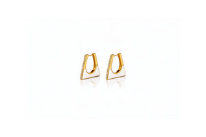 Geometric Crystal Frame Earrings