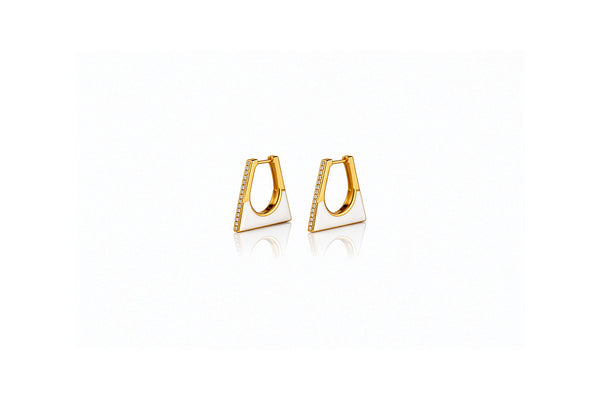 Geometric Crystal Frame Earrings