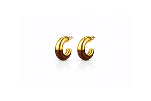 duo tone mocha earrings