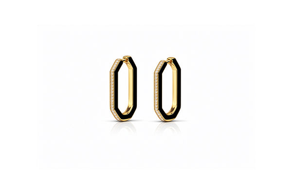 enamel hoop earrings
