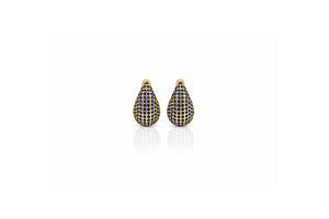 Sapphire Pavé Teardrop Earrings