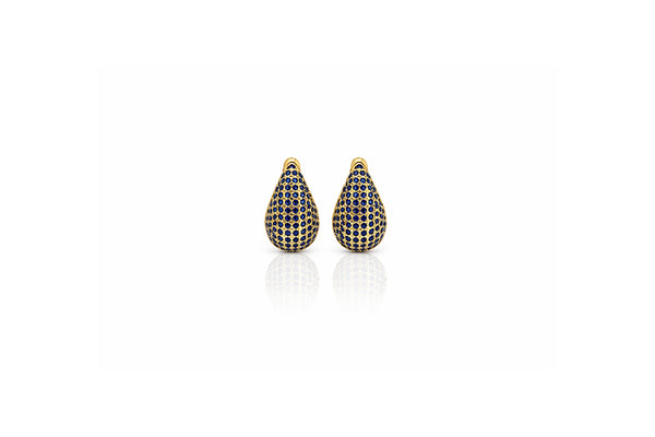 Sapphire Pavé Teardrop Earrings