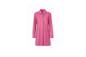Blush Leather Belted Jacket