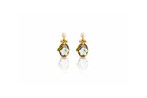Camellia Cameo Drop Earrings