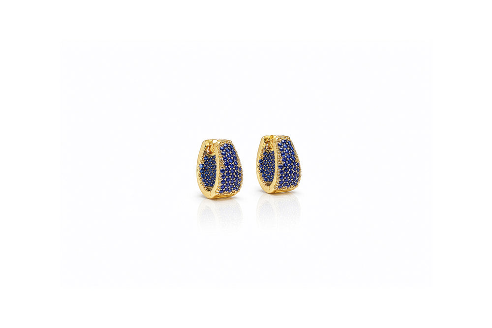 Sapphire Pavé Hoop Earrings