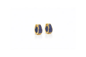 Sapphire Pavé Hoop Earrings