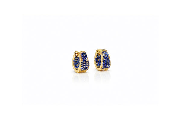 Sapphire Pavé Hoop Earrings