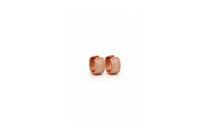 Rose Gold Pavé Hoop Earrings