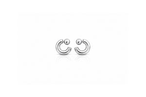 Silver Sculptural Hoop Earrings