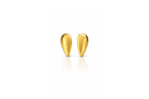 Gold Teardrop Stud Earrings