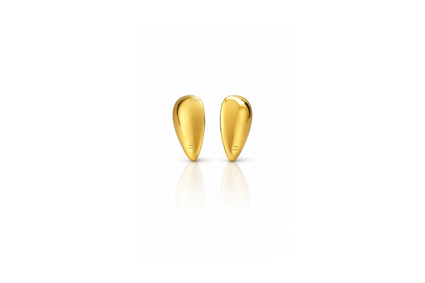 Gold Teardrop Stud Earrings
