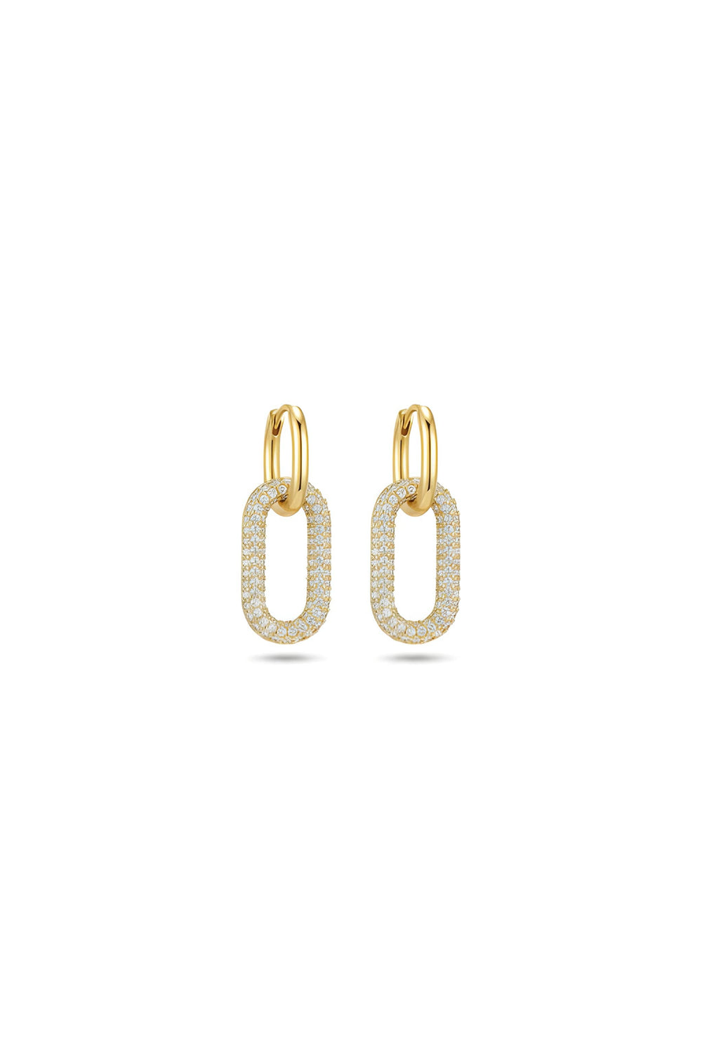 halo link earrings