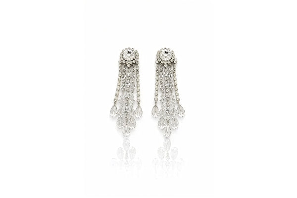 Silver Swarovski Chandelier Earrings