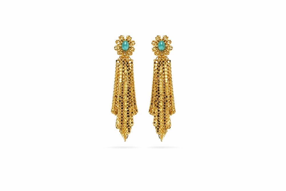 cascade mesh earrings