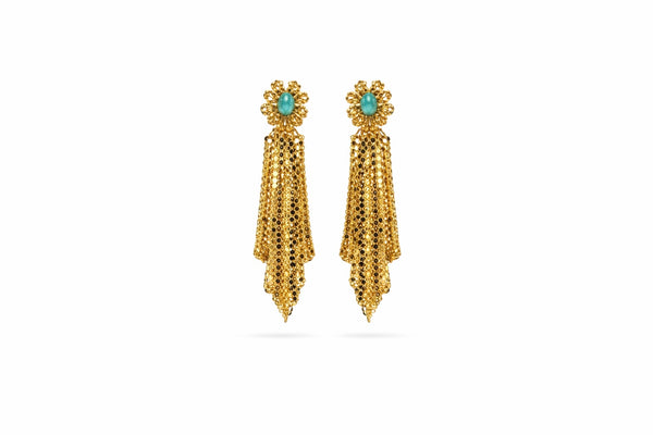 cascade mesh earrings