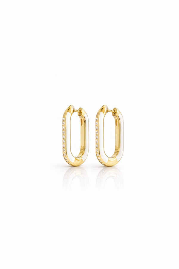 White chain Earrings
