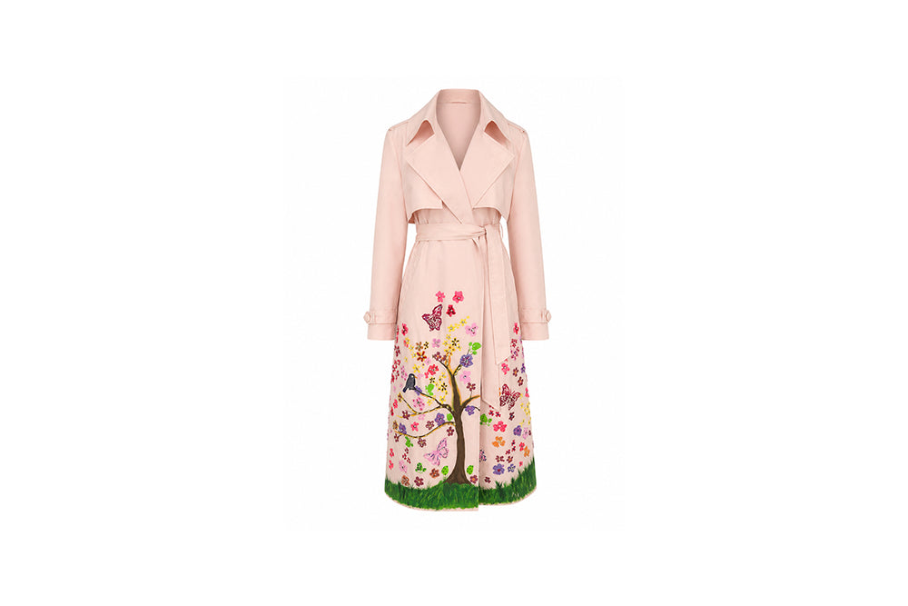 blossom trench-coat