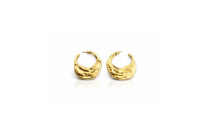 Molten Gold Hoop Earrings