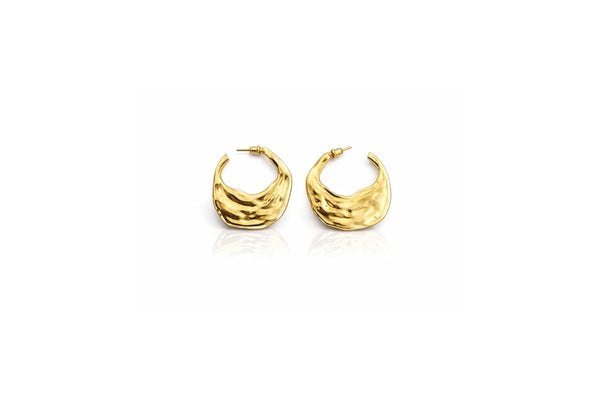 Molten Gold Hoop Earrings